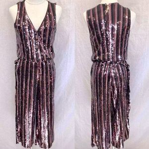 New Michael Kors Sequin Jumpsuit Sz Med